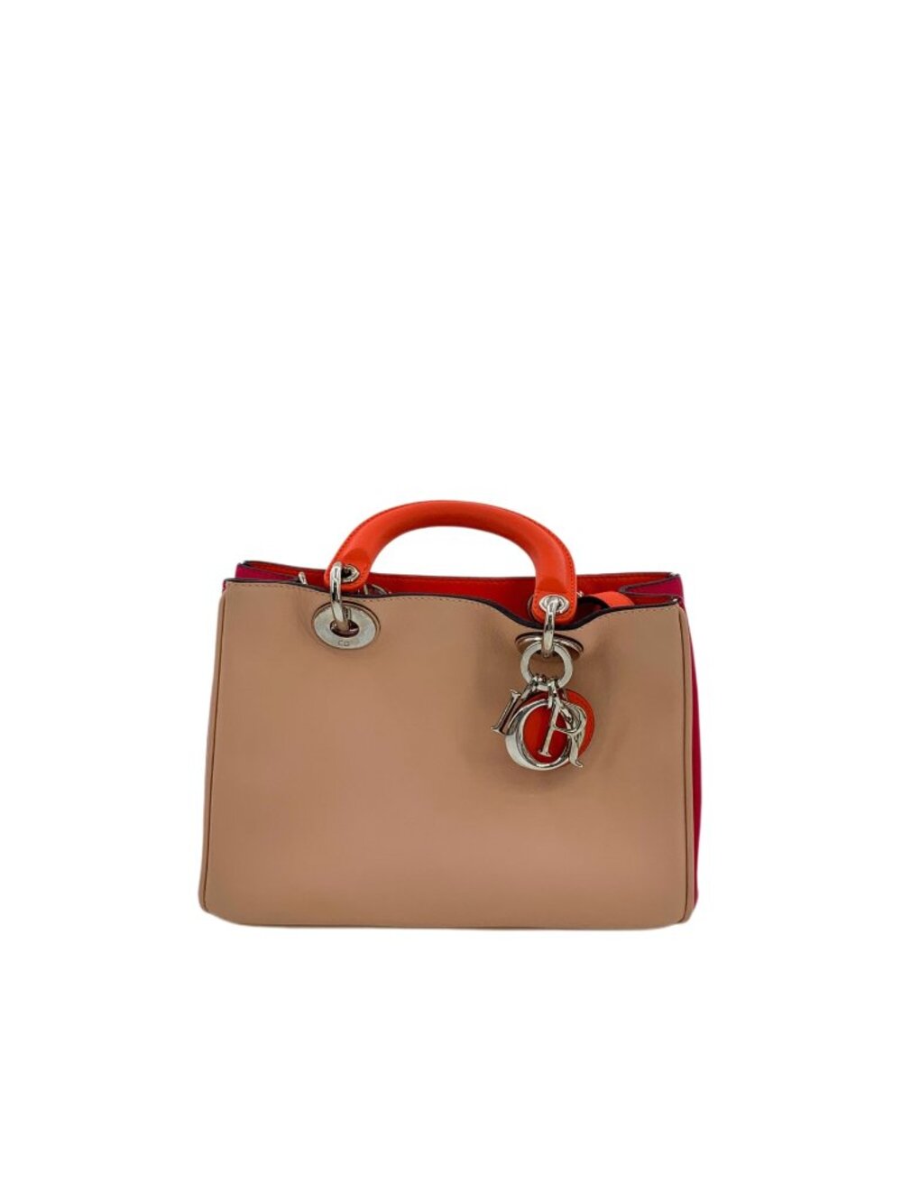 Dior Color-Block Logo Charm Shoulder Bag